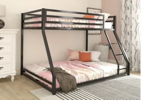 Miles Twin over Full Bunk Bed in Black by DOREL HOME FURNISHINGS