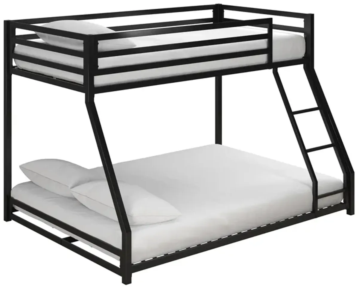 Miles Twin over Full Bunk Bed in Black by DOREL HOME FURNISHINGS