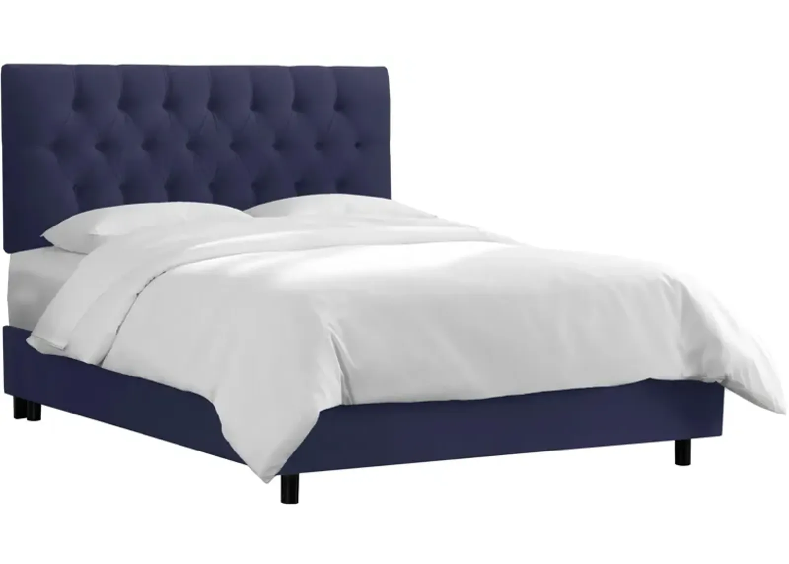 Blanchard Bed in Velvet Navy by Skyline