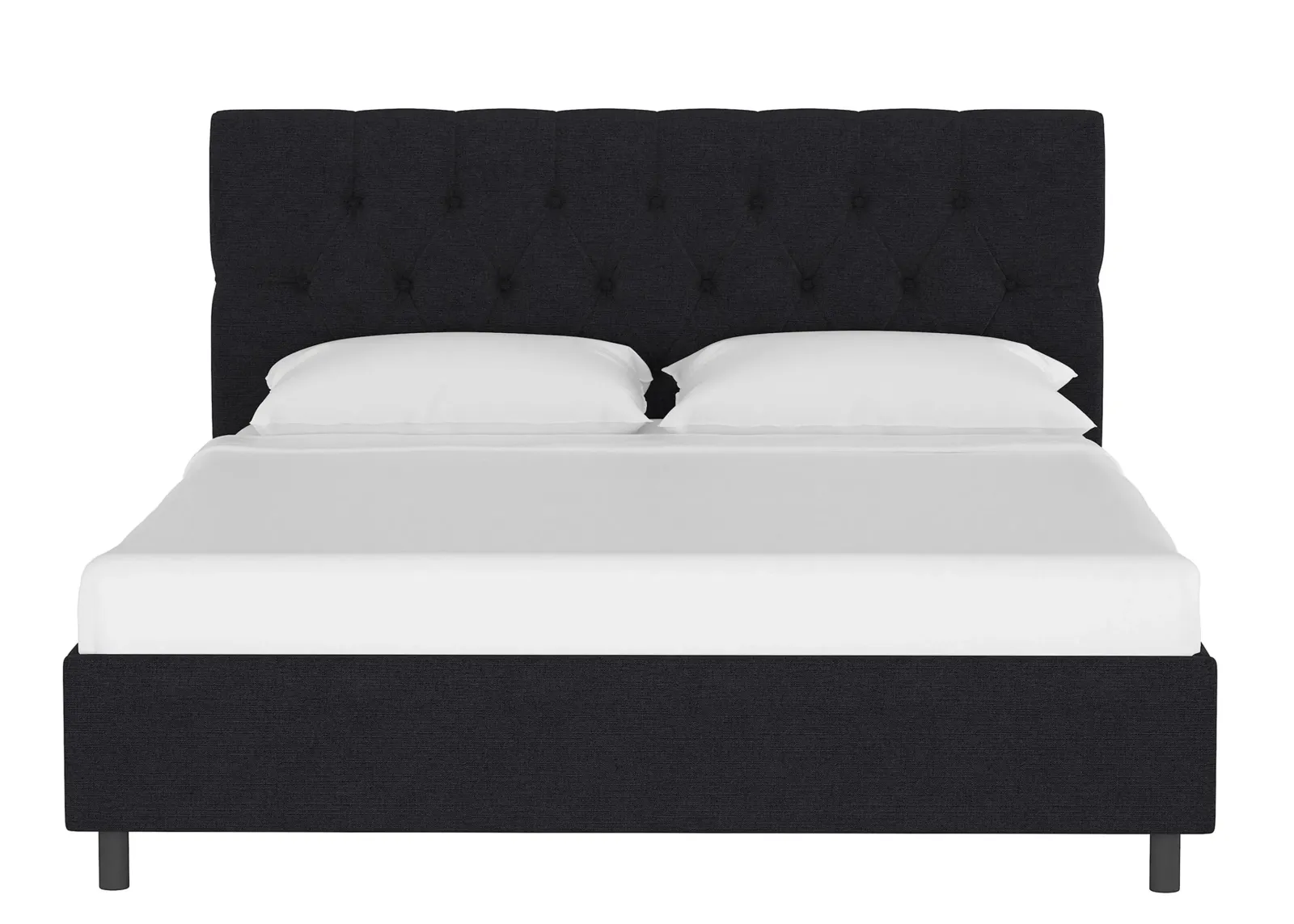 Blanchard Platform Bed in Linen Black by Skyline