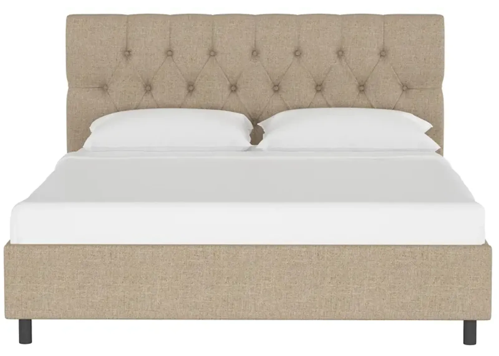 Blanchard Platform Bed in Linen Sandstone by Skyline