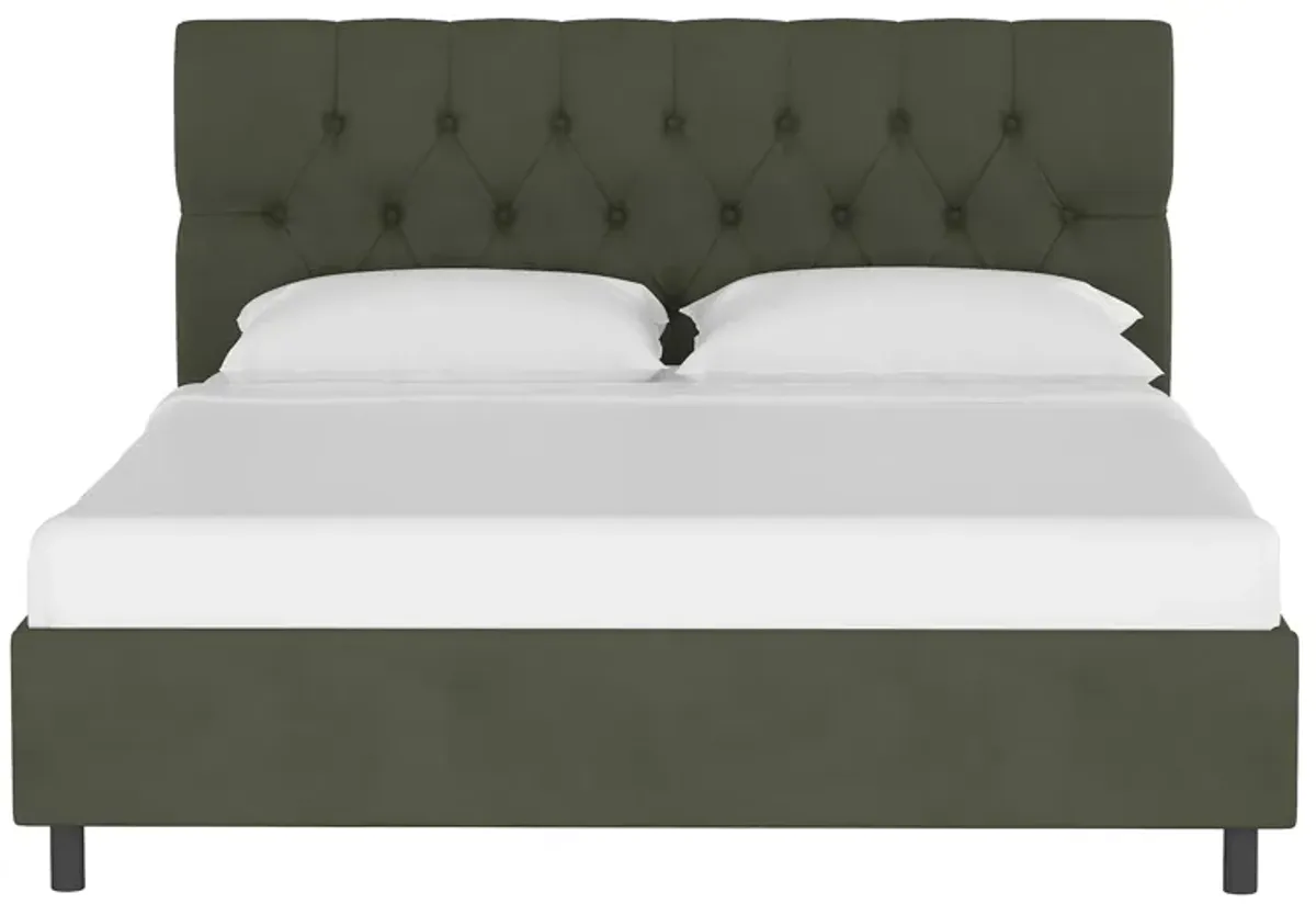 Blanchard Platform Bed in Velvet Pewter by Skyline