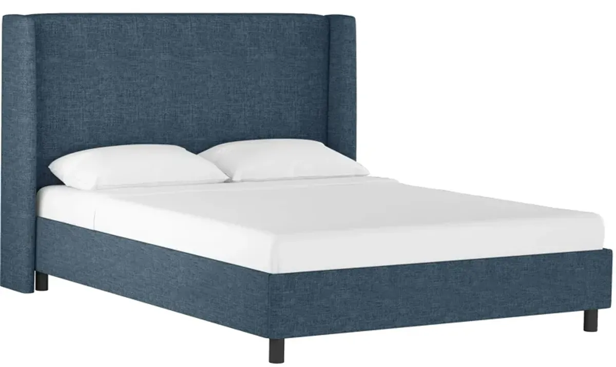 Ellison Platform Bed in Zuma Navy by Skyline