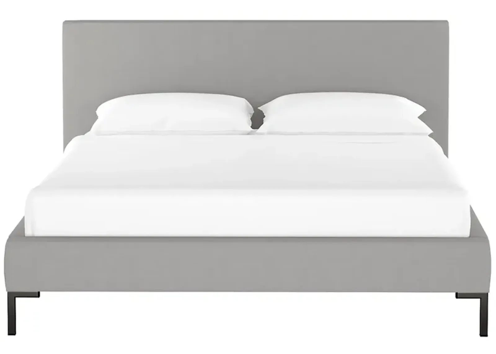 Malin Platform Bed in Linen Gray by Skyline