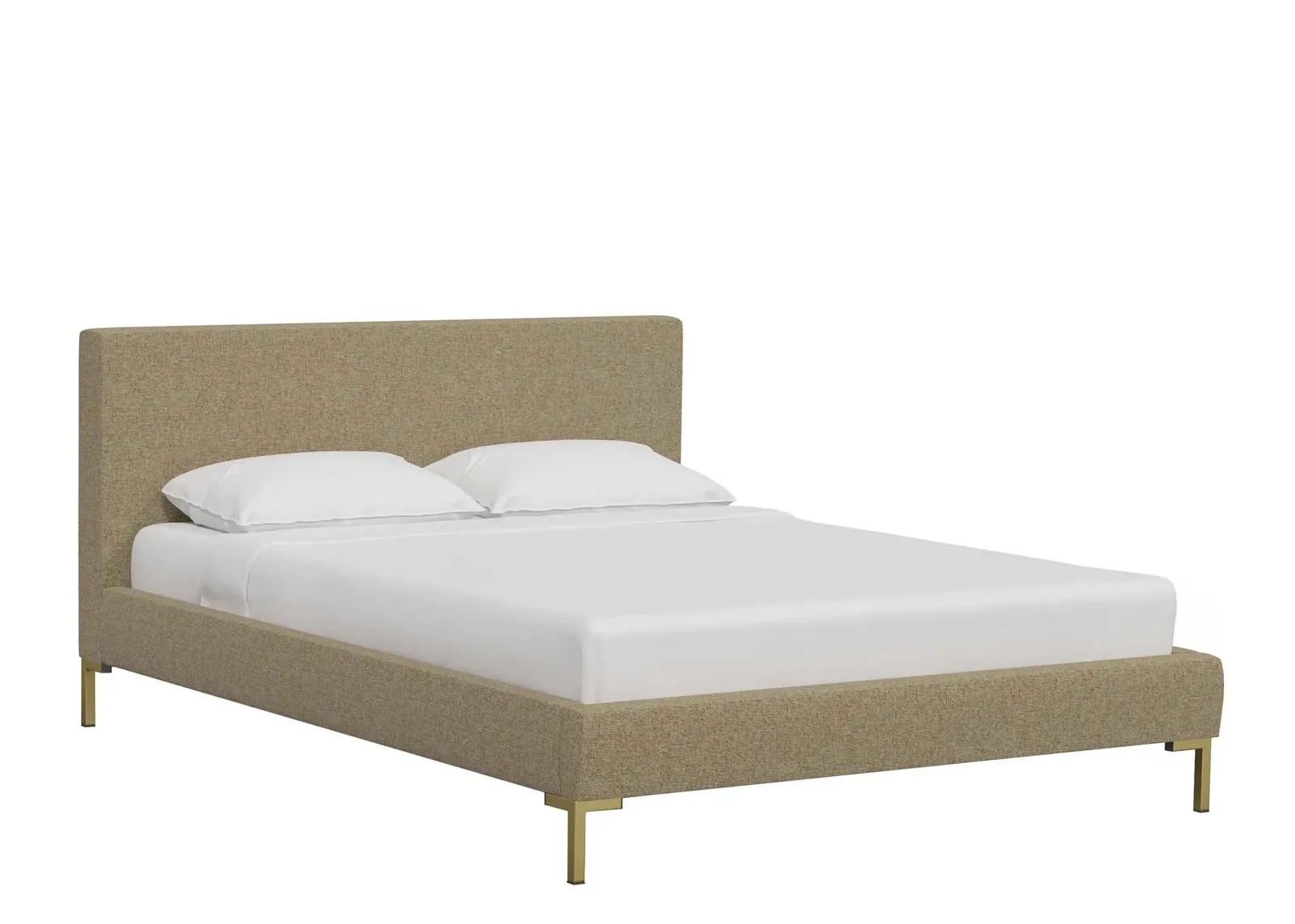 Malin Platform Bed in Zuma Linen by Skyline