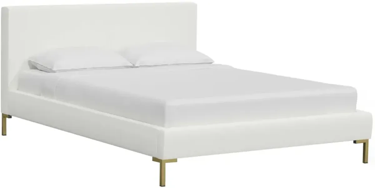 Malin Platform Bed in Zuma White by Skyline