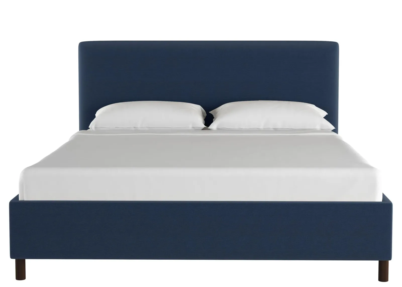 Valerie Platform Bed in Linen Navy by Skyline