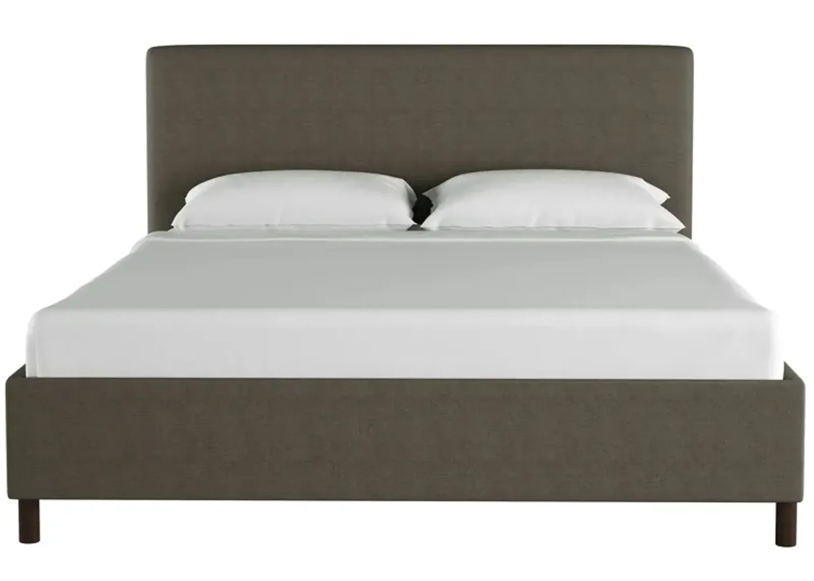 Valerie Platform Bed in Linen Slate by Skyline