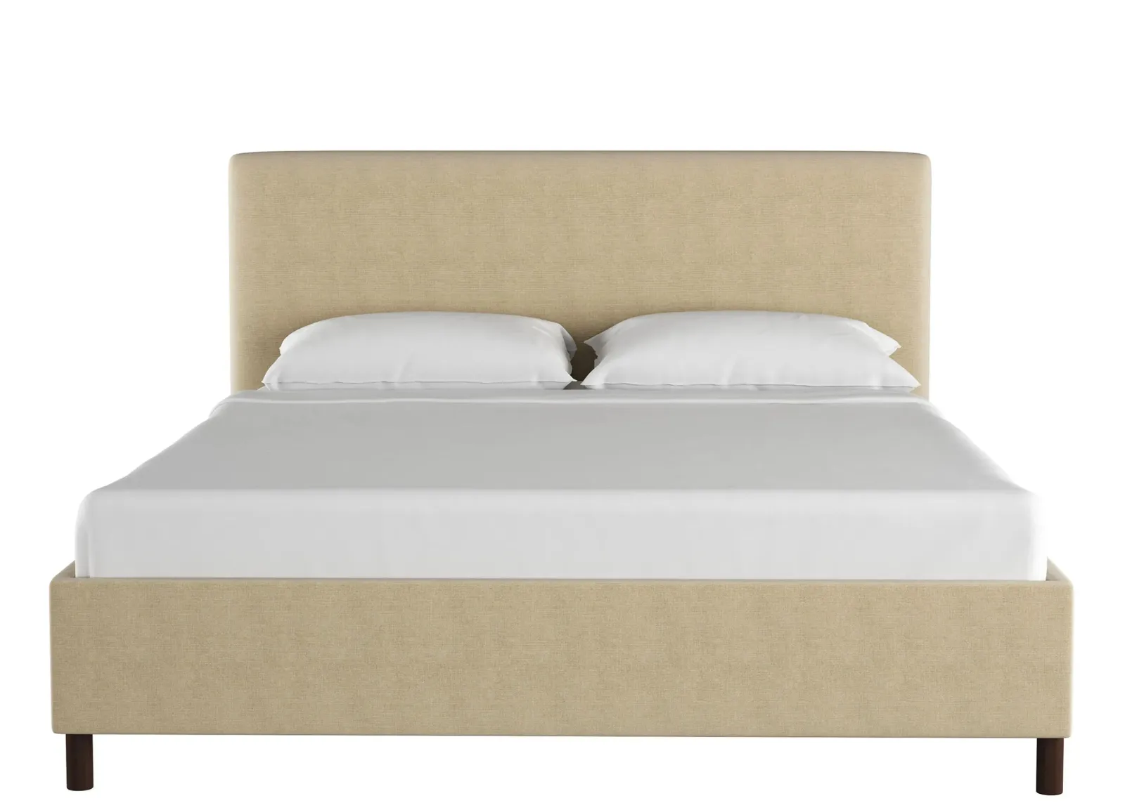 Valerie Platform Bed in Linen Sandstone by Skyline