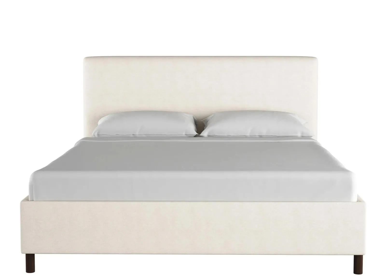 Valerie Platform Bed in Linen Talc by Skyline