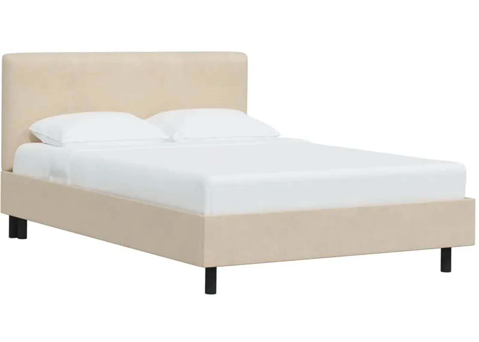 Valerie Platform Bed in Velvet Buckwheat by Skyline