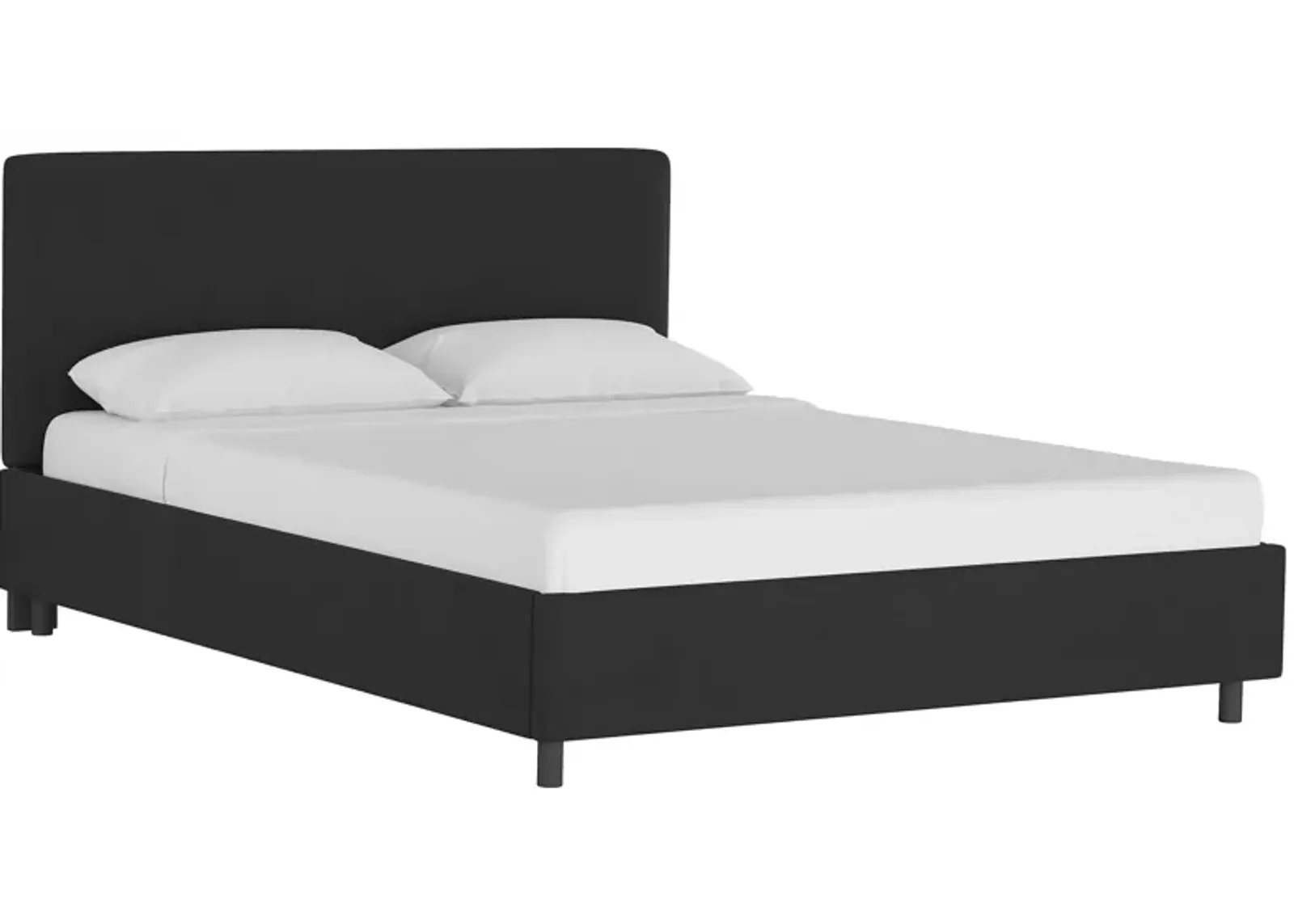 Valerie Platform Bed in Velvet Black by Skyline