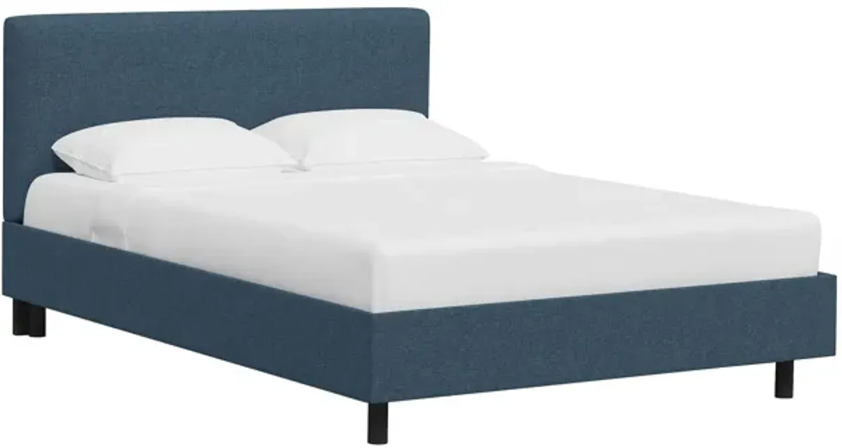 Valerie Platform Bed in Zuma Navy by Skyline