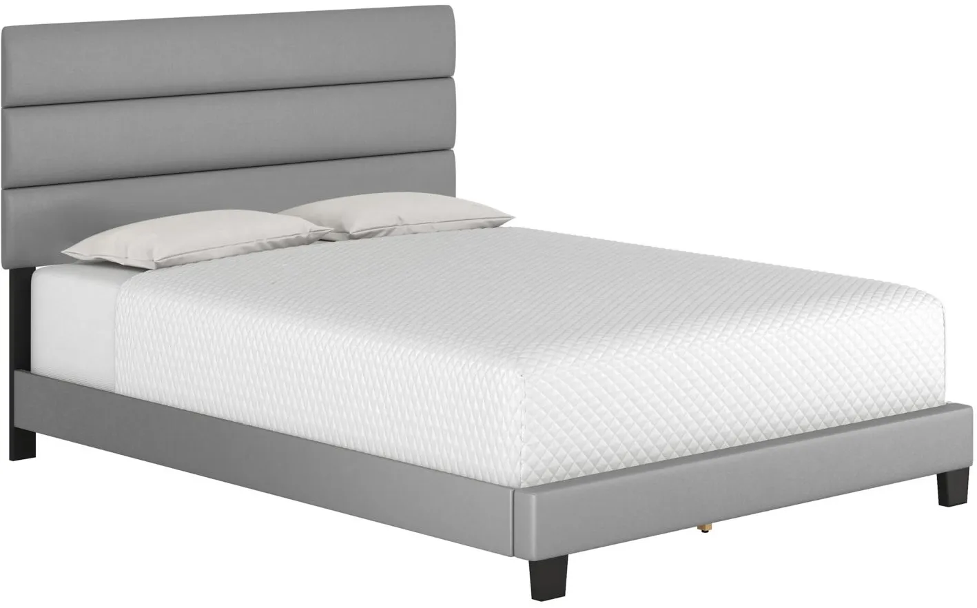Parker Faux Leather Platform Bed in Gray by Boyd Flotation