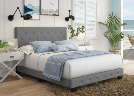 Caldwell Fabric Platform Bed in Gray by Boyd Flotation