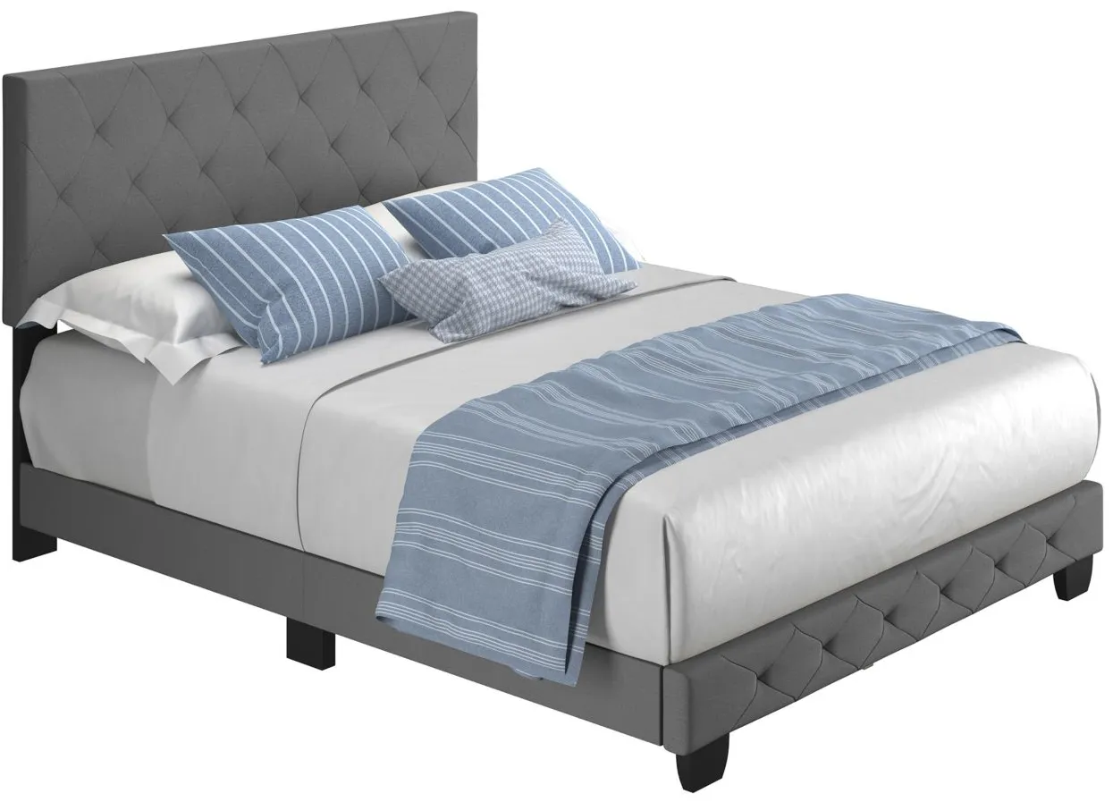 Caldwell Fabric Platform Bed in Gray by Boyd Flotation