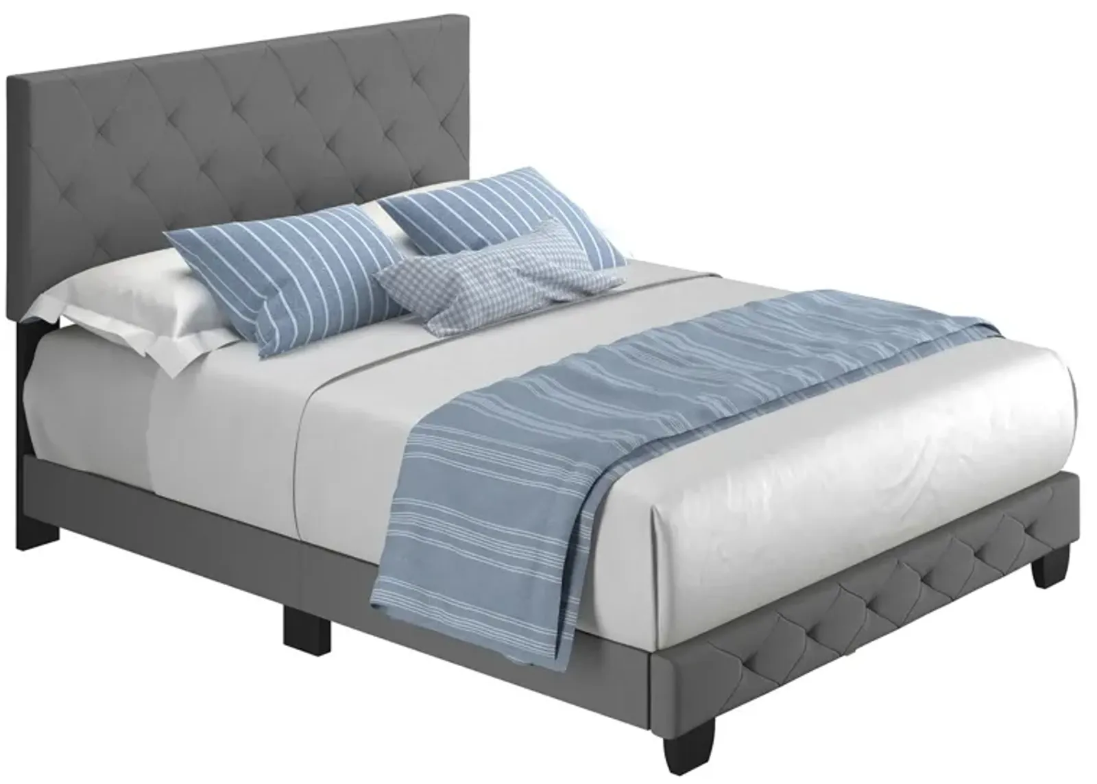 Caldwell Fabric Platform Bed in Gray by Boyd Flotation