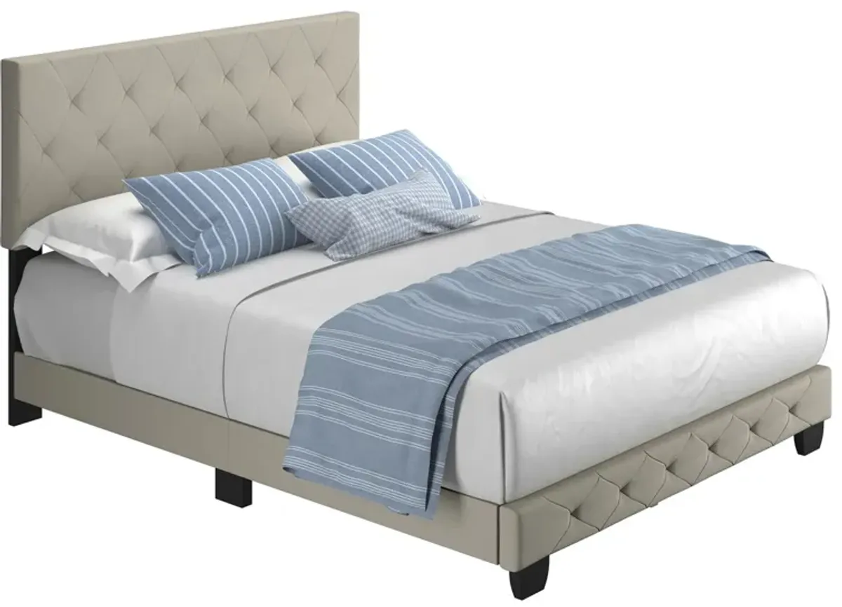 Caldwell Fabric Platform Bed in Eggshell by Boyd Flotation