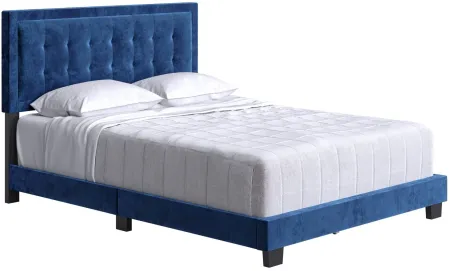 Paterson Velvet Touch Platform Bed in Blue by Boyd Flotation