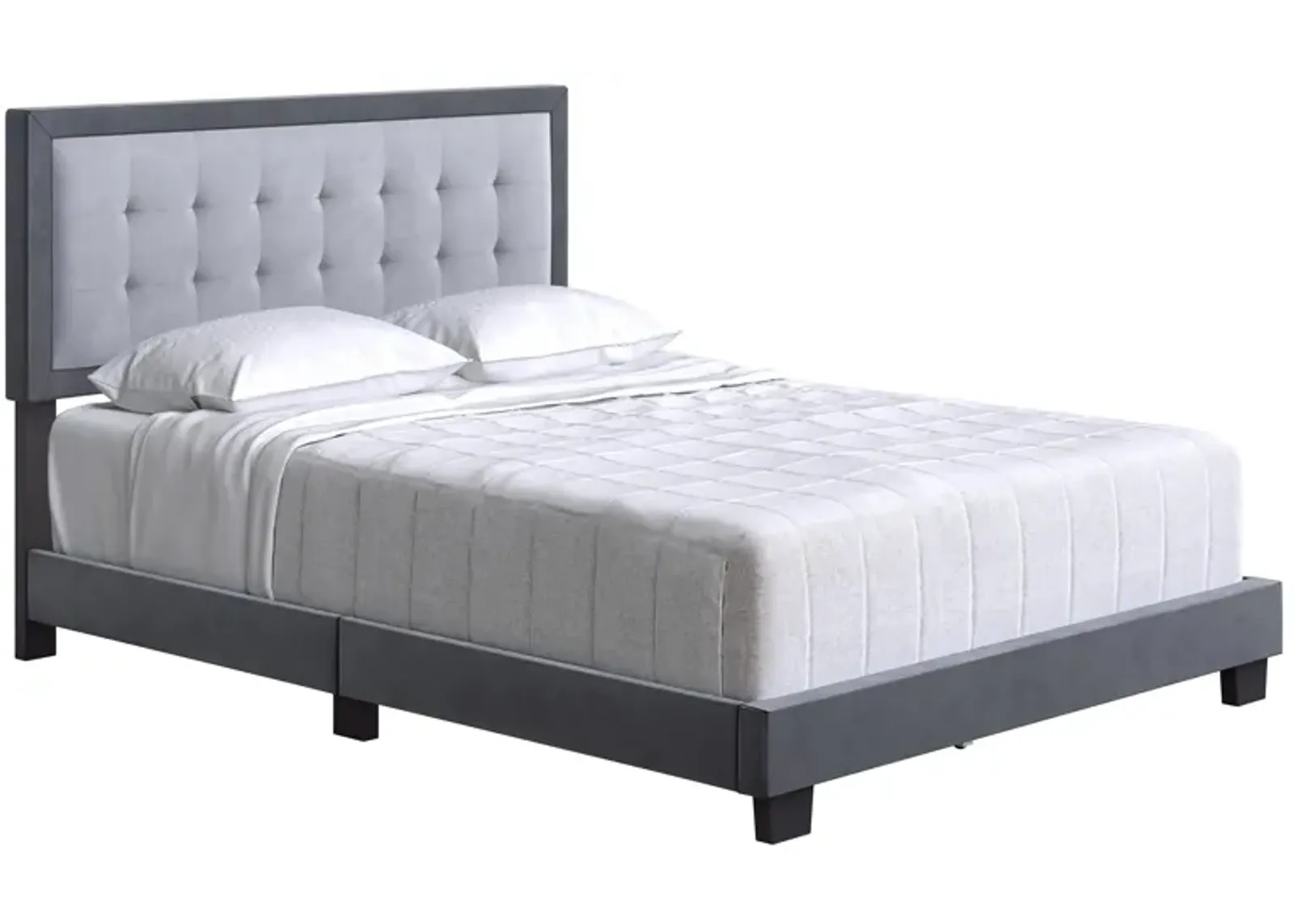 Paterson Velour Velvet Touch Platform Bed in Gray by Boyd Flotation