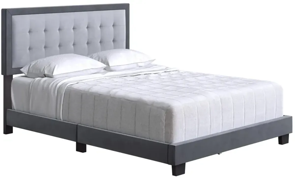 Paterson Velour Velvet Touch Platform Bed in Gray by Boyd Flotation