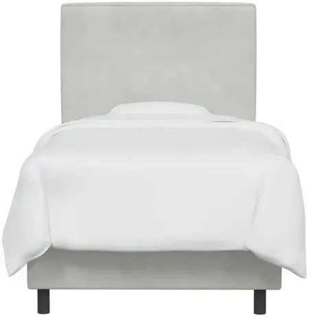 Marquette Bed in Velvet Light Gray by Skyline
