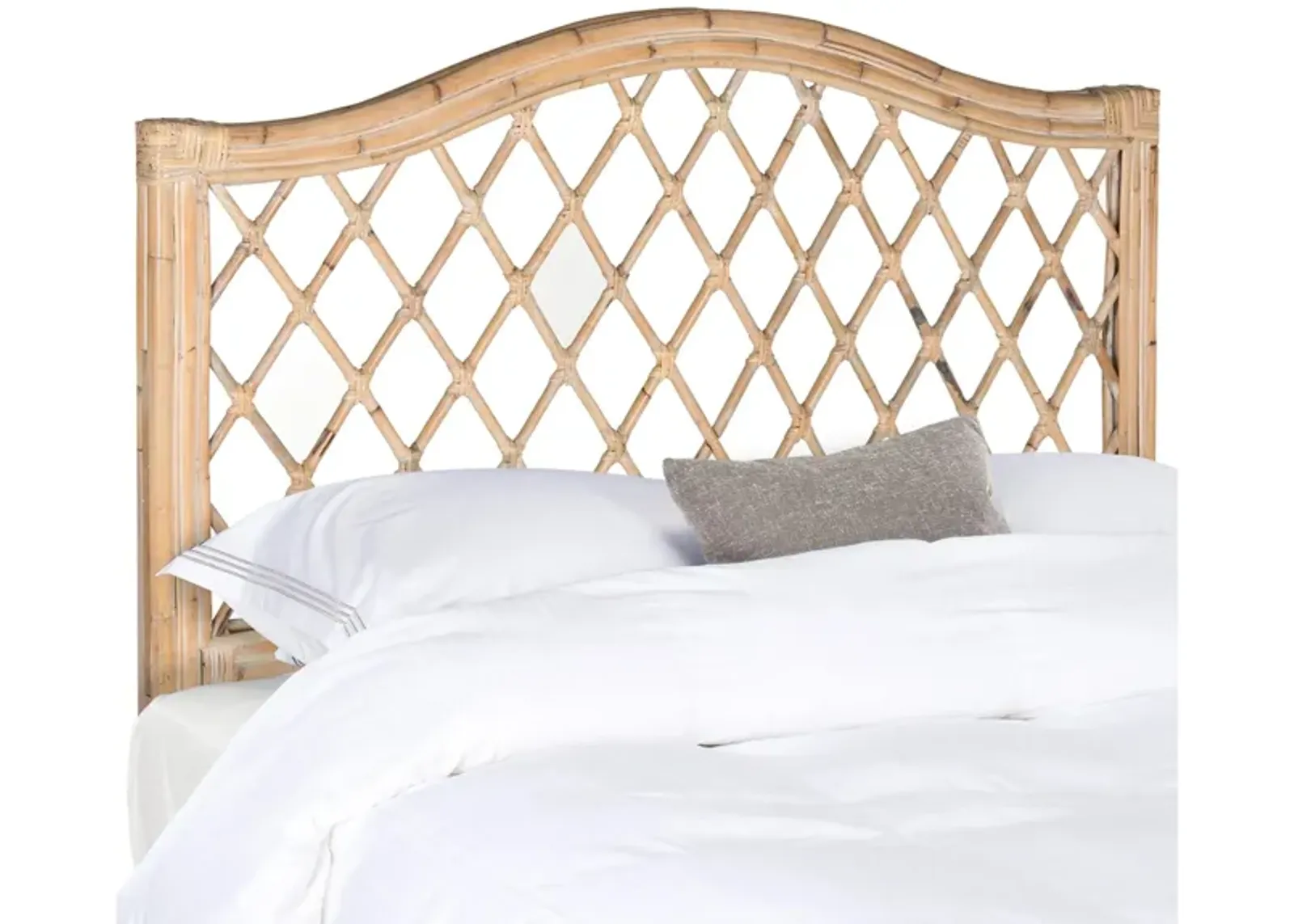 Gabrielle Mounted Headboard in White Washed by Safavieh