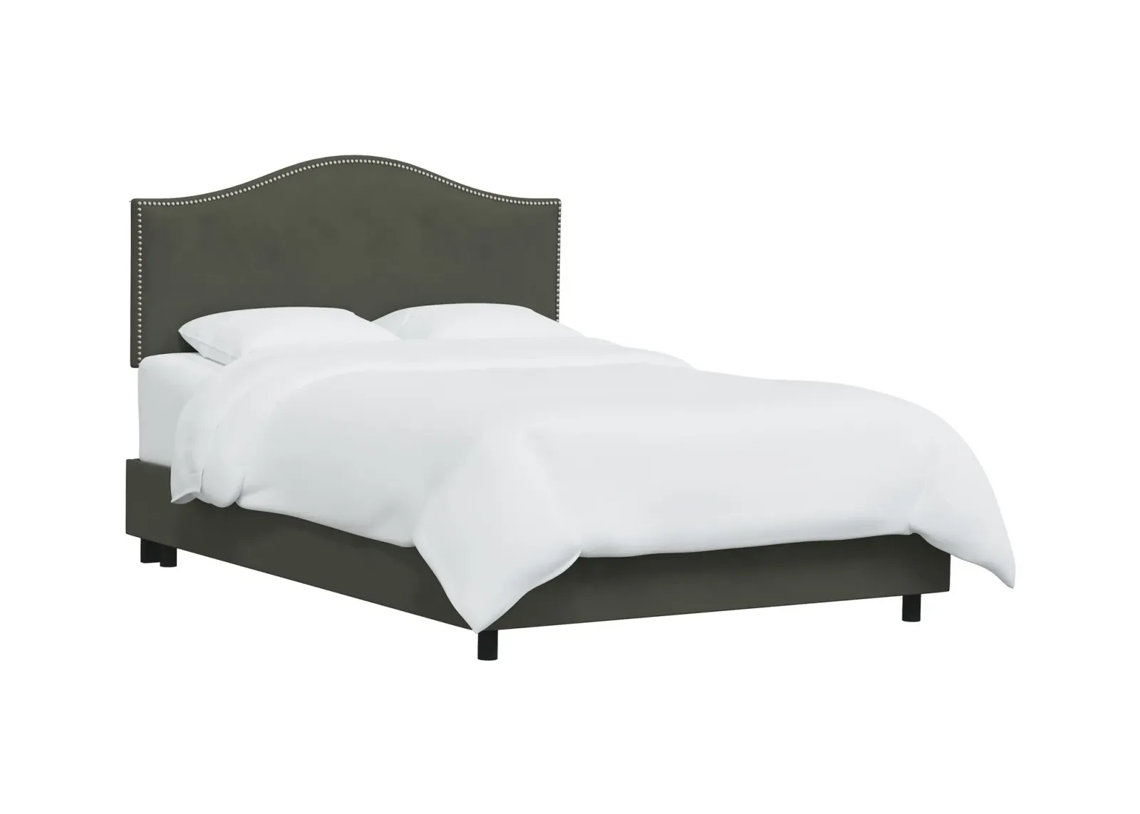 Alexander Bed in Velvet Pewter by Skyline