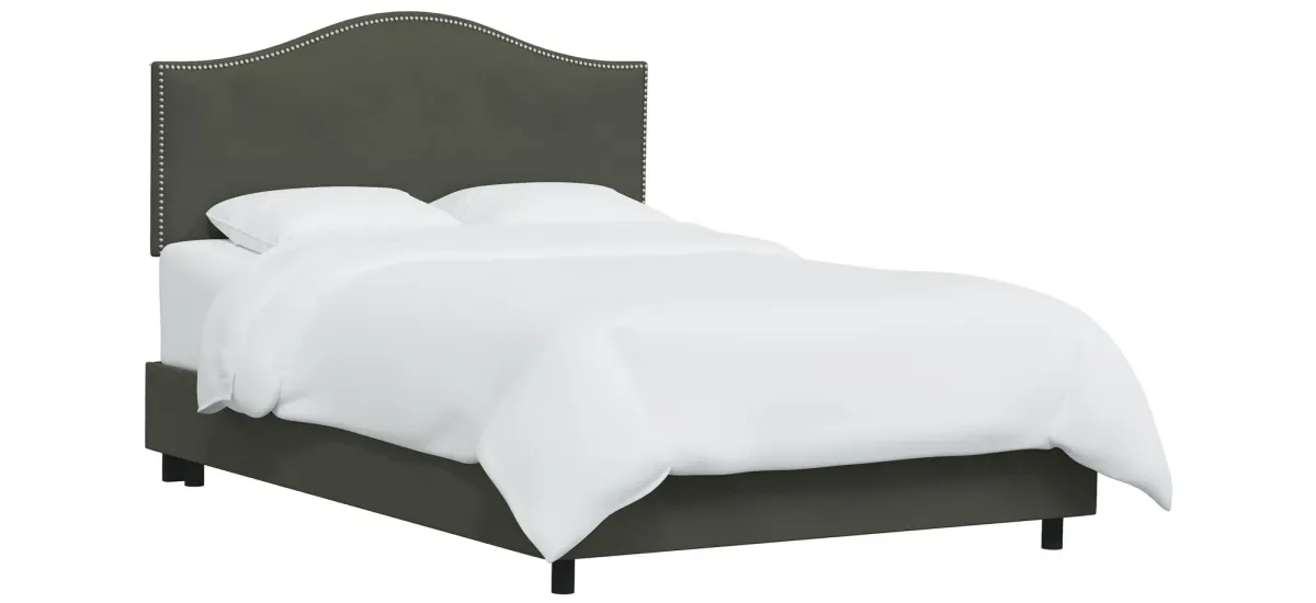 Alexander Bed in Velvet Pewter by Skyline