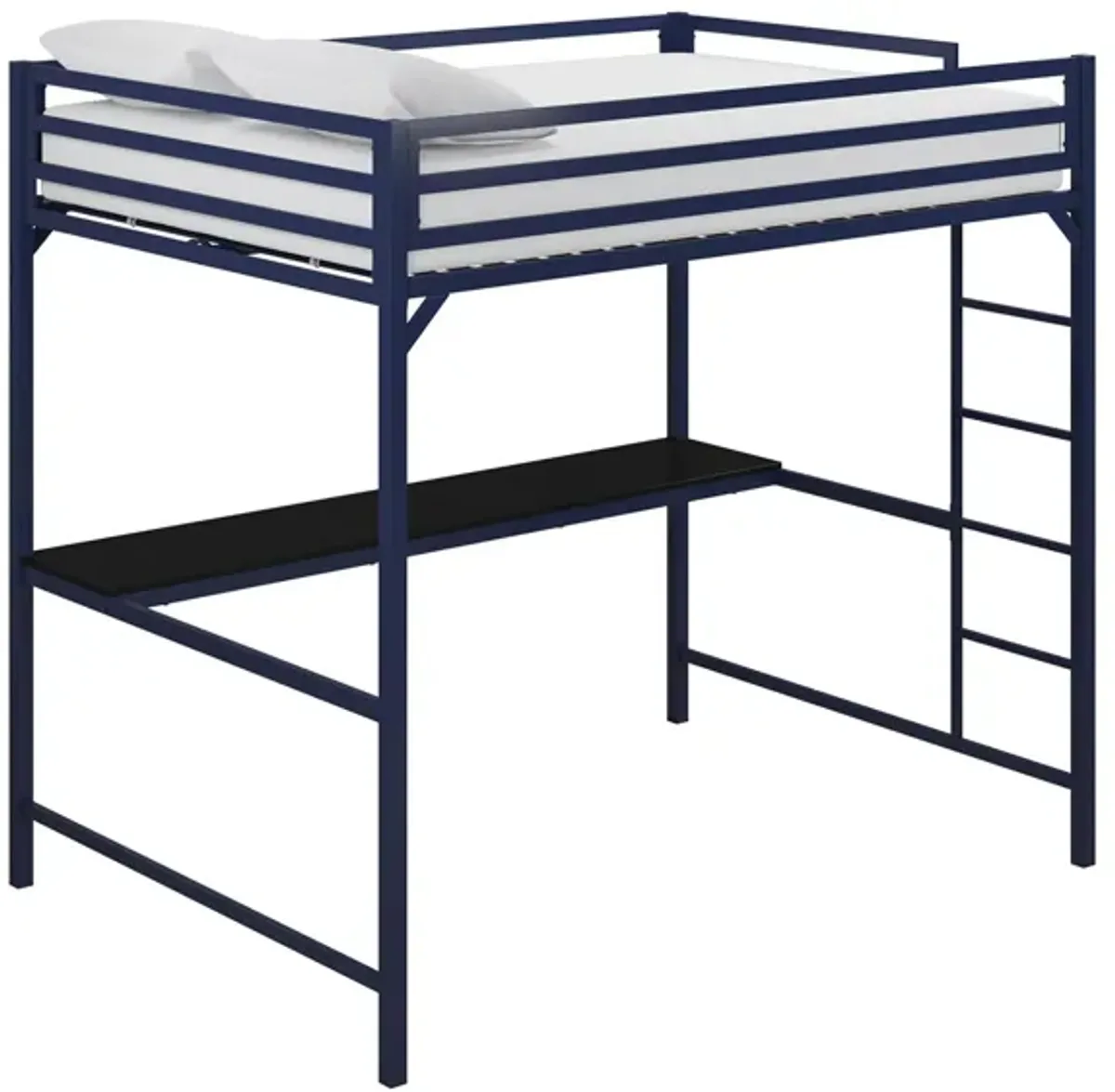 Miles Loft Bed with Desk in Blue by DOREL HOME FURNISHINGS