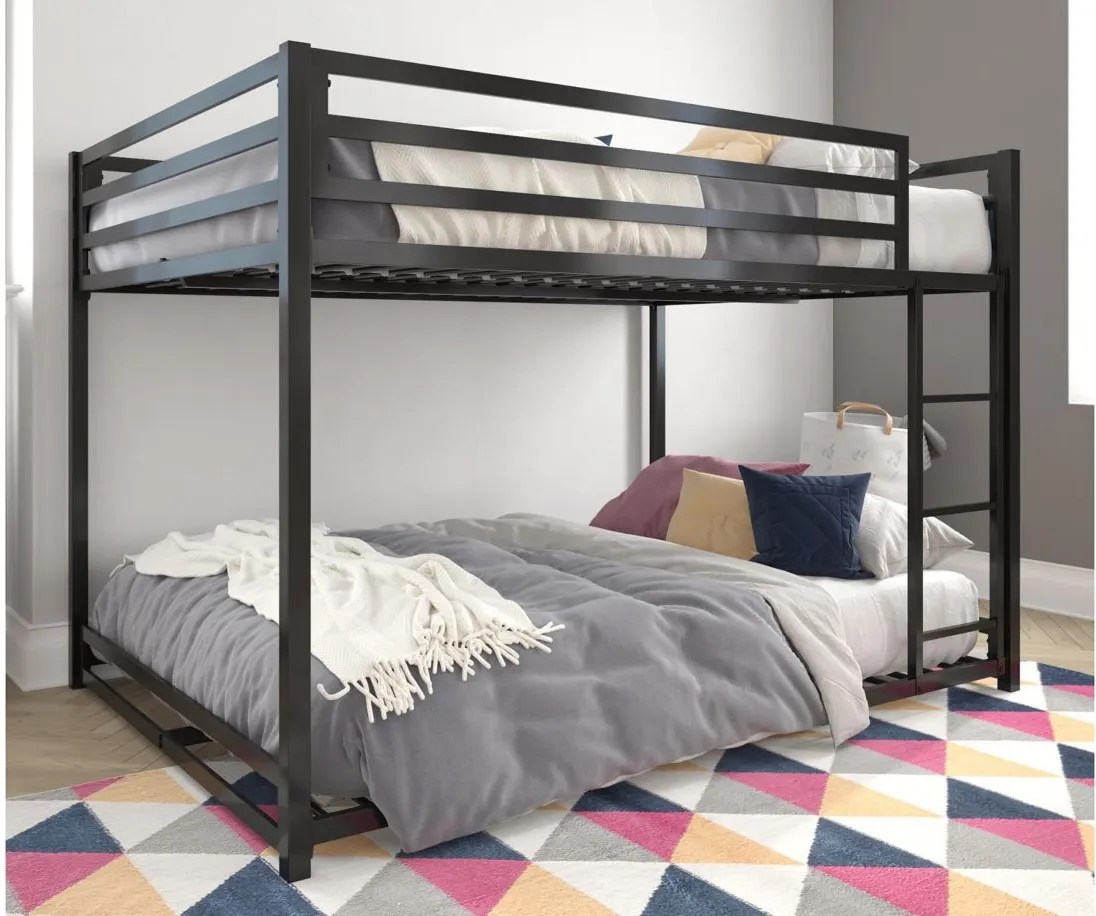 Miles Full over Full Bunk Bed in Black by DOREL HOME FURNISHINGS