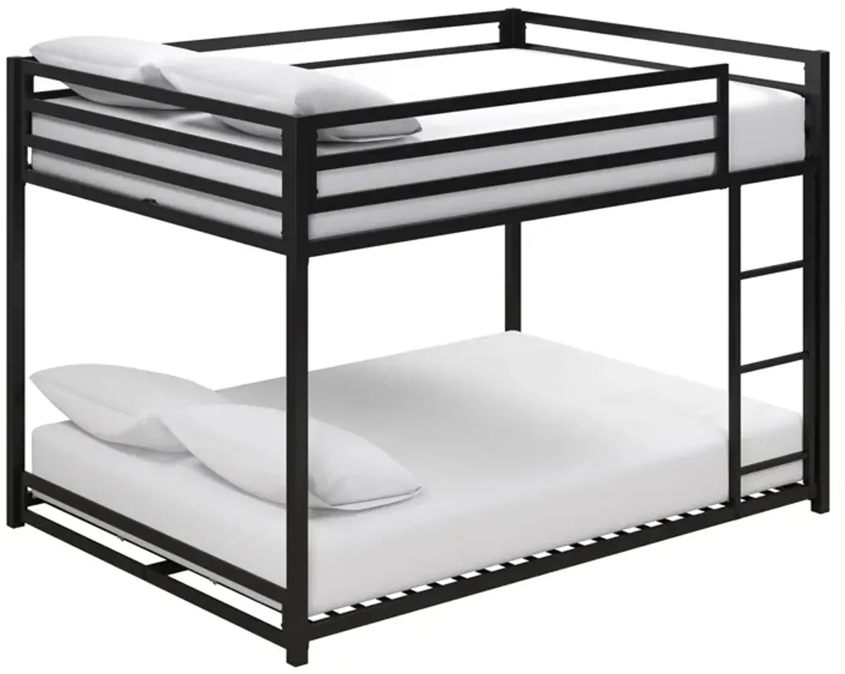 Miles Full over Full Bunk Bed in Black by DOREL HOME FURNISHINGS