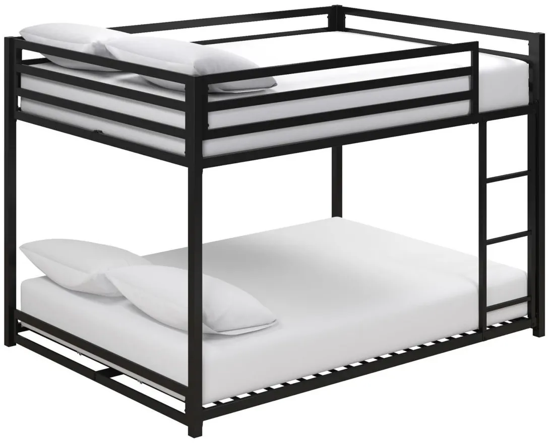 Miles Full over Full Bunk Bed in Black by DOREL HOME FURNISHINGS