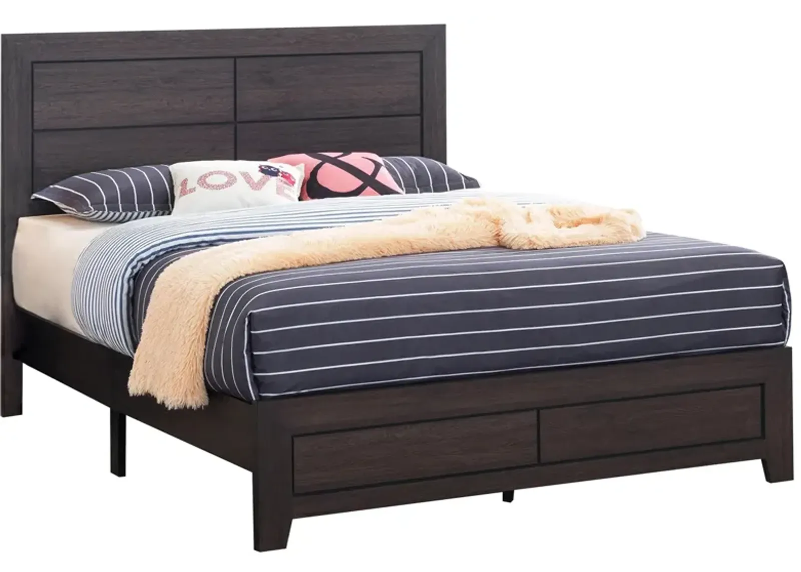 Hopkins II Bed in Charcoal by Crown Mark