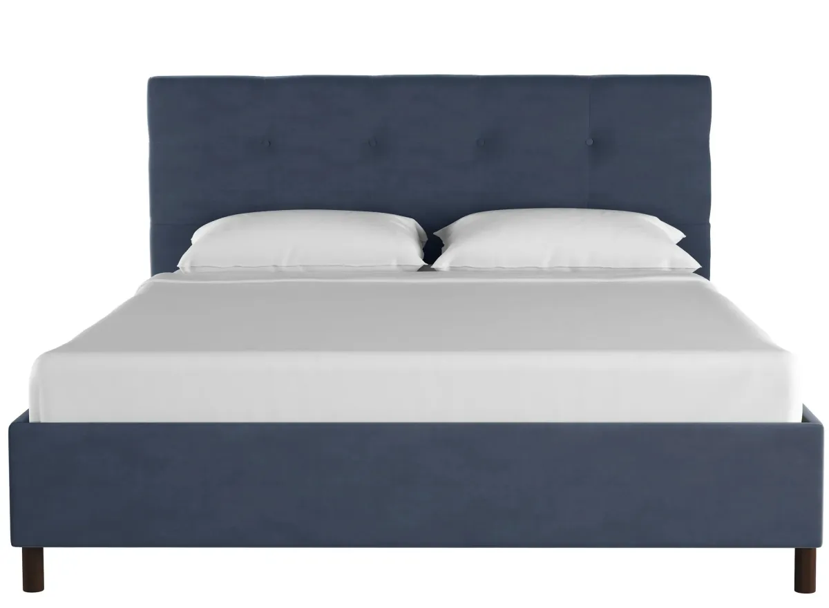 Nathan Platform Bed in Premier Lazuli Blue by Skyline