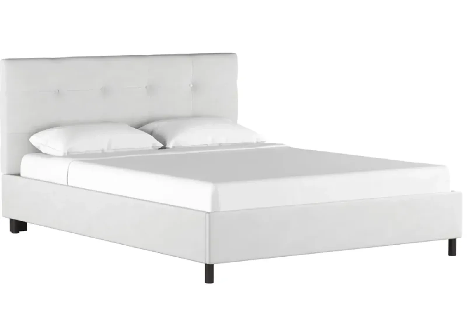 Nathan Platform Bed in Premier White by Skyline