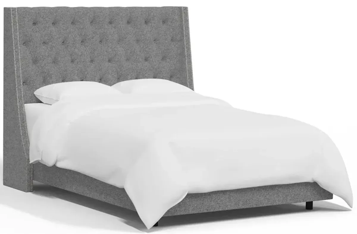 Sheridan Wingback Bed in Zuma Pumice by Skyline