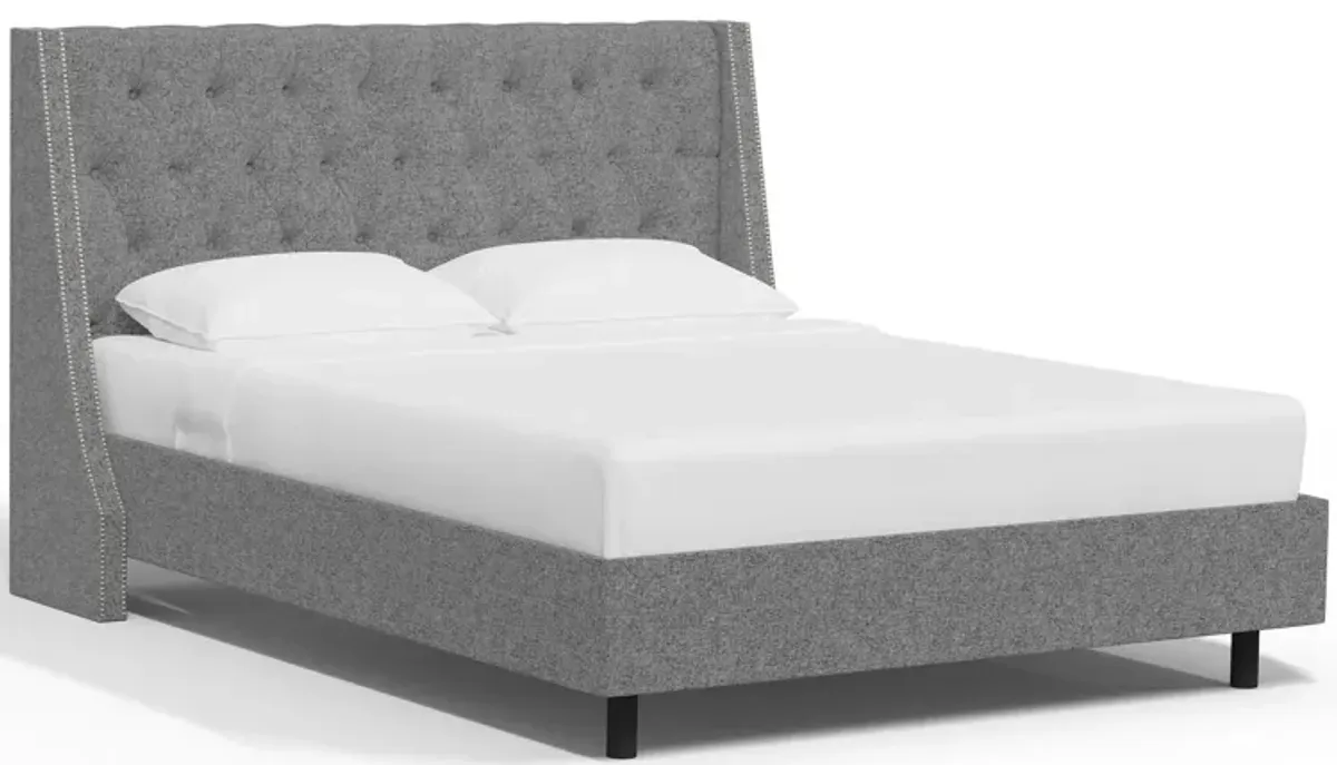 Sheridan Wingback Platform Bed in Zuma Pumice by Skyline