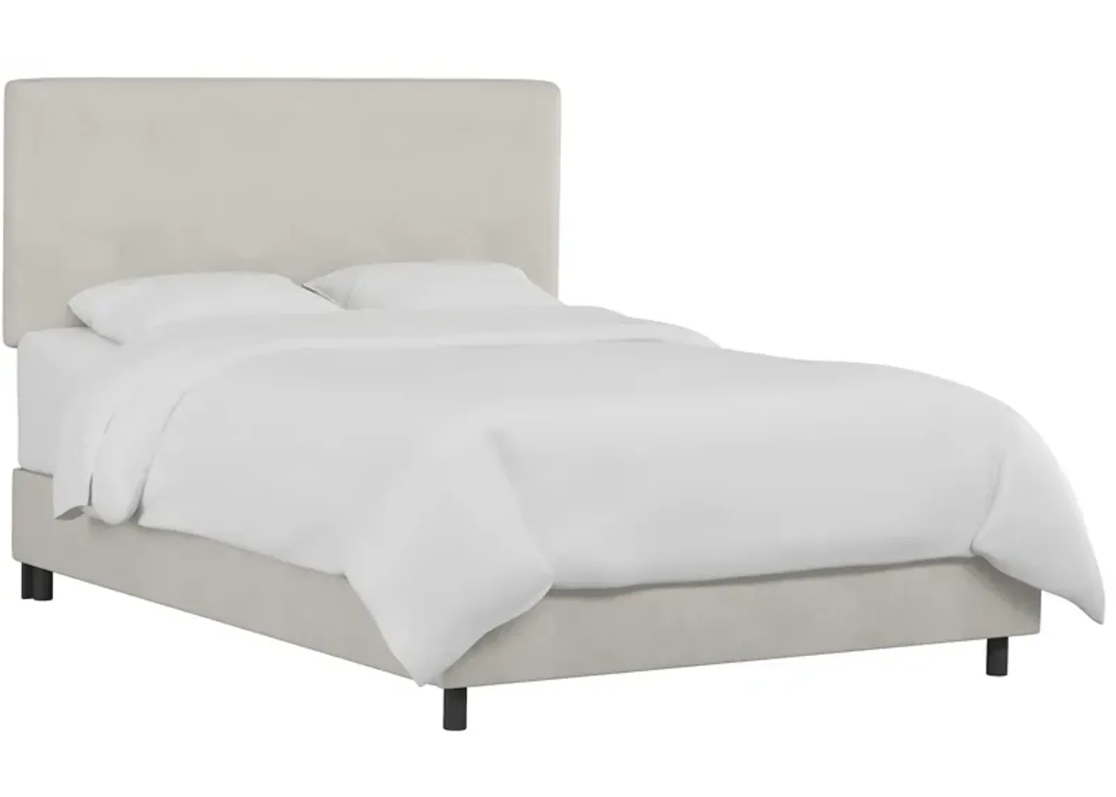 Valerie Bed in Velvet Light Gray by Skyline