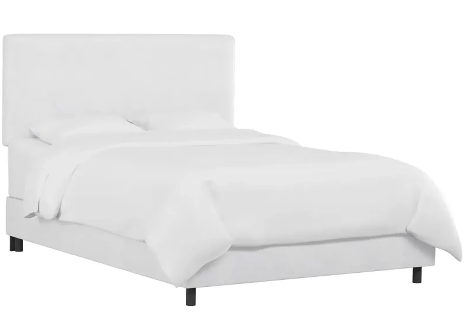 Valerie Bed in Velvet White by Skyline