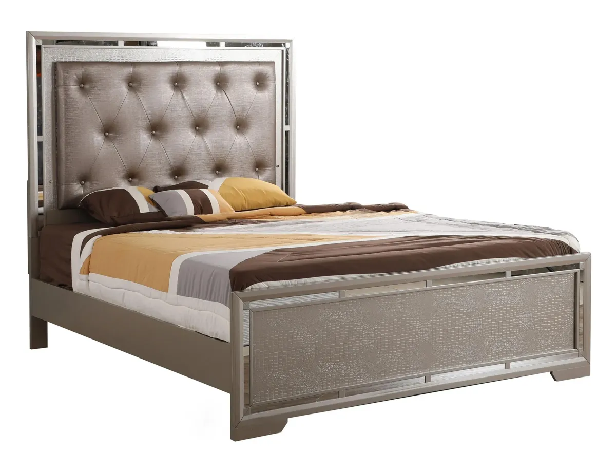 Alana Panel Bed in Champagne by Glory Furniture