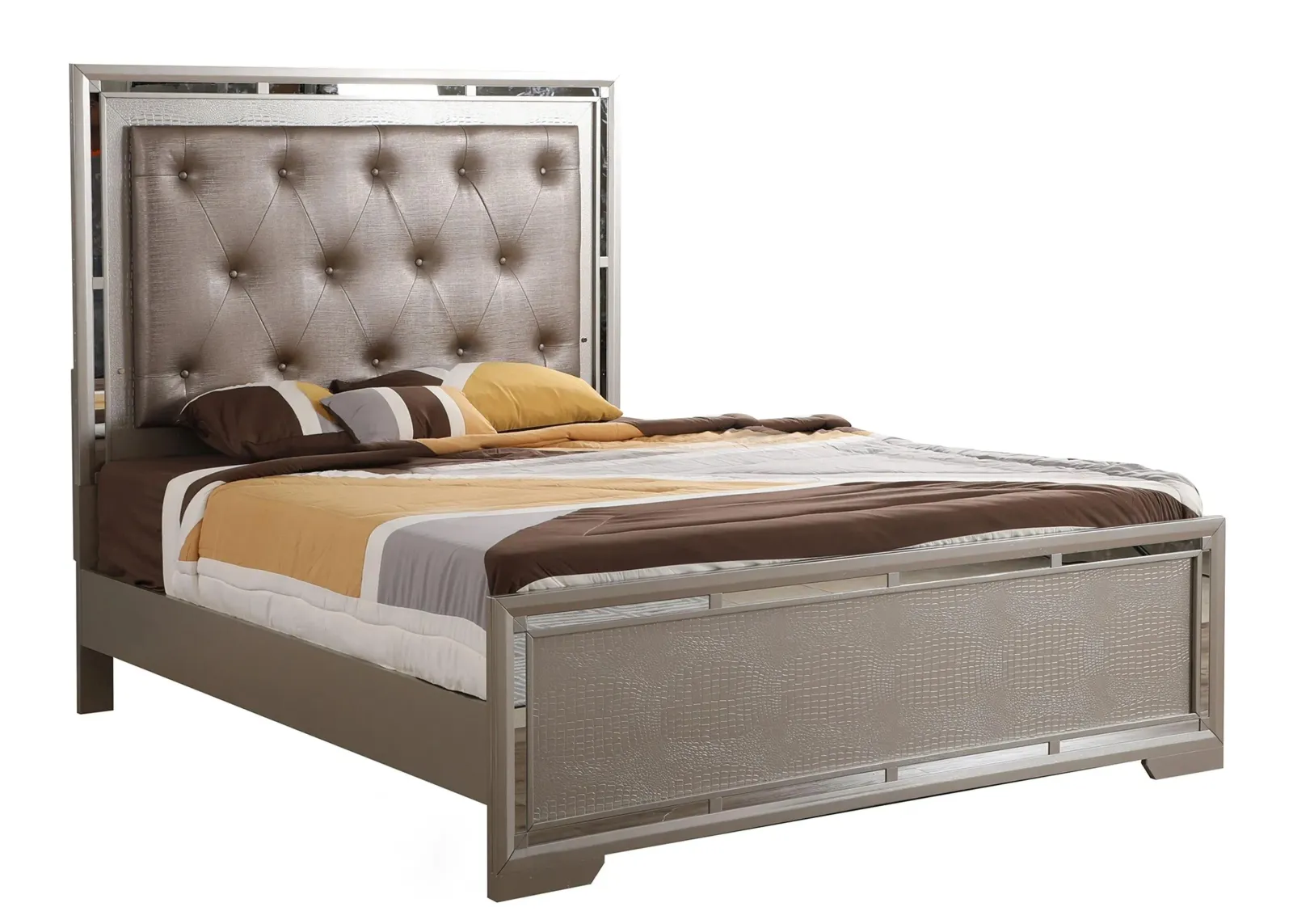 Alana Panel Bed in Champagne by Glory Furniture