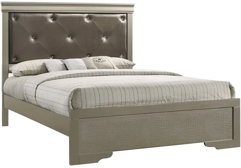 Lorana Panel Bed in Champagne by Glory Furniture