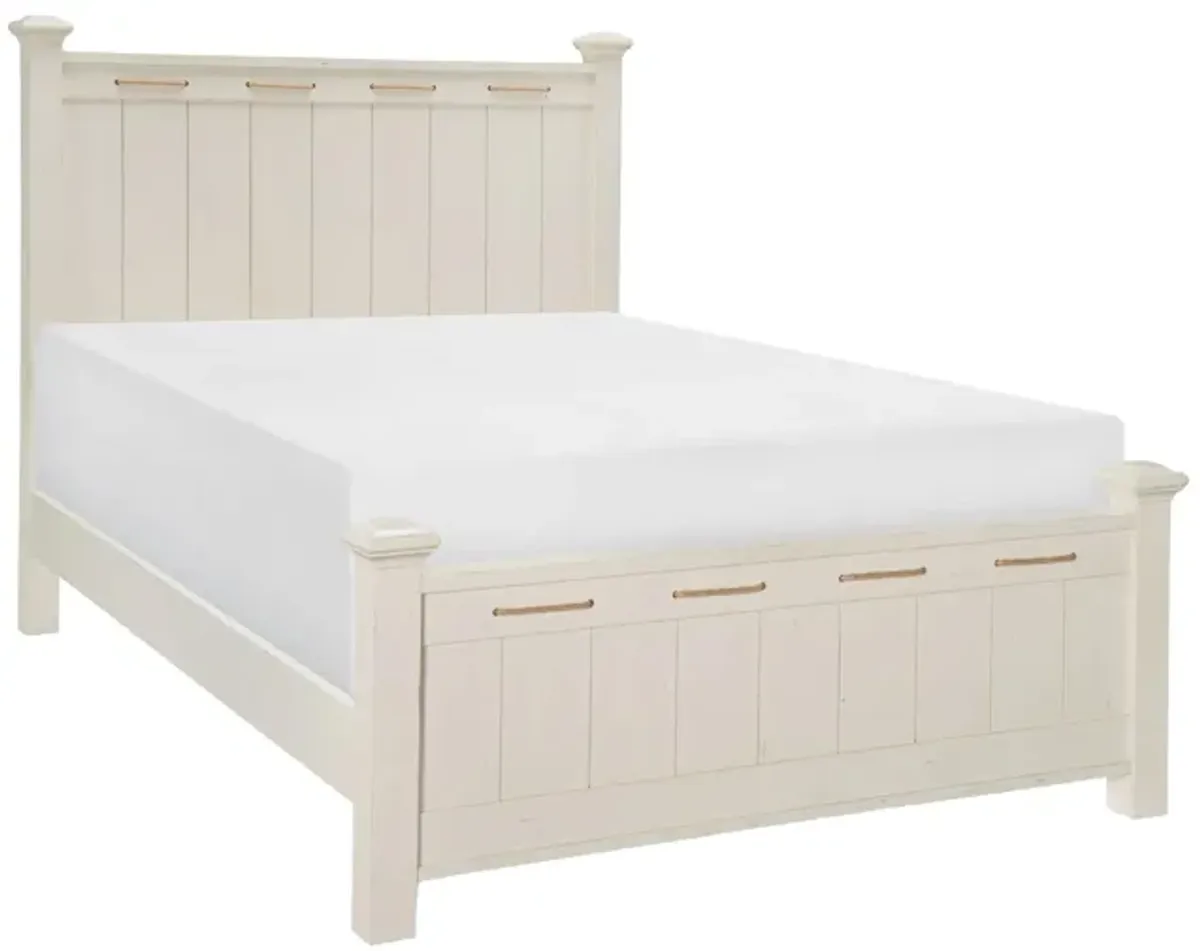 Lake House St Post Bed in Pebble White by Legacy Classic Furniture