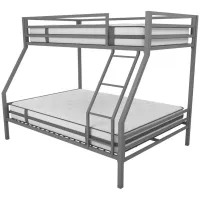 Novogratz Maxwell Twin over Full Bunk Bed in Gray by DOREL HOME FURNISHINGS
