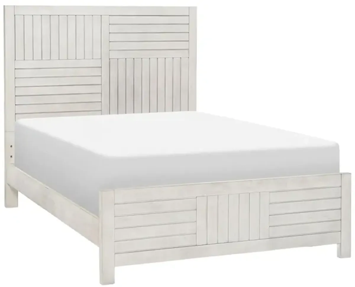 Summer Camp Panel Bed in Stone Path White by Legacy Classic Furniture