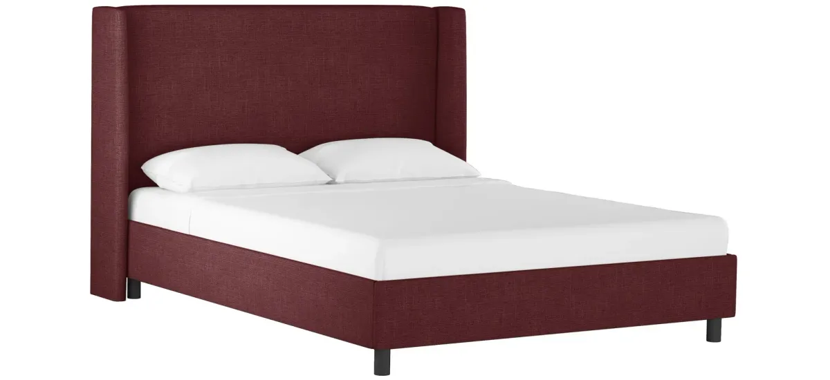 Ellison Platform Bed in Zuma Oxblood by Skyline