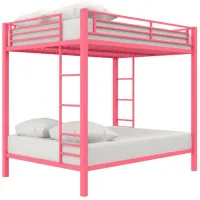 Marysville Full over Full Bunk Bed in Pink by DOREL HOME FURNISHINGS