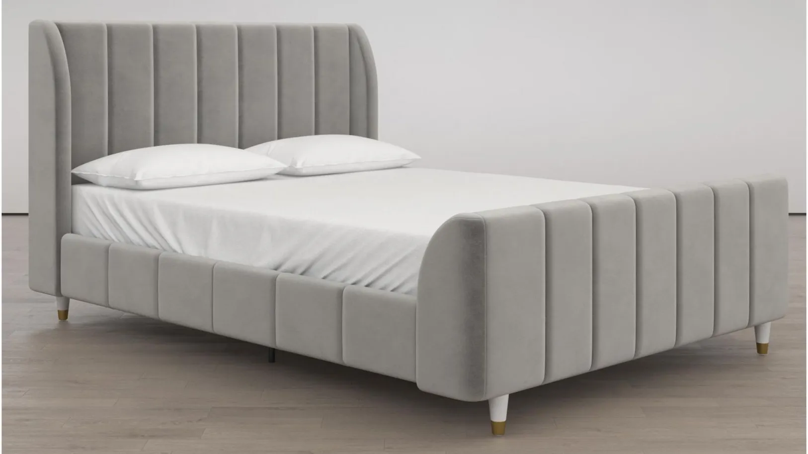 Little Seeds Valentina Upholstered Bed in Gray by DOREL HOME FURNISHINGS