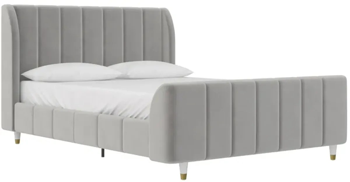 Little Seeds Valentina Upholstered Bed in Gray by DOREL HOME FURNISHINGS